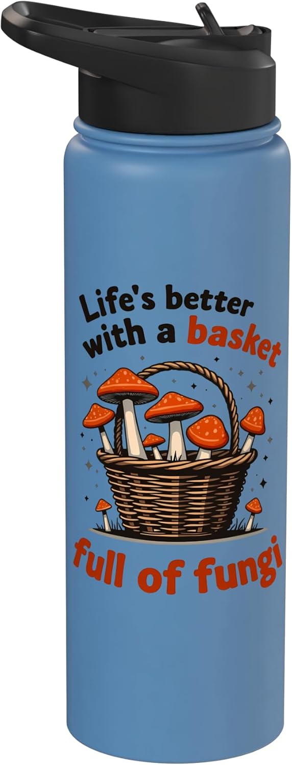 Botella de agua aislada acero inoxidable para recolección de hongos