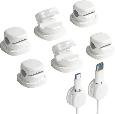 Pack 6 Soportes Cables Magnéticos Adhesivo Fuerte Hogar