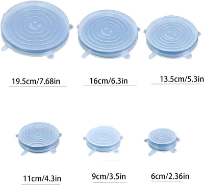 Juego de tapas de silicona rosa para almacenamiento de alimentos 2.36 a 7.68 pulgadas