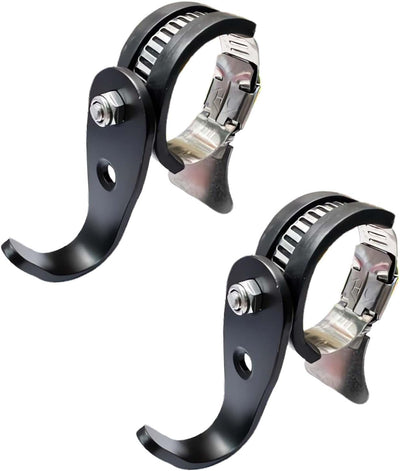 Soporte gancho ajustable manillar abrazadera metal negro