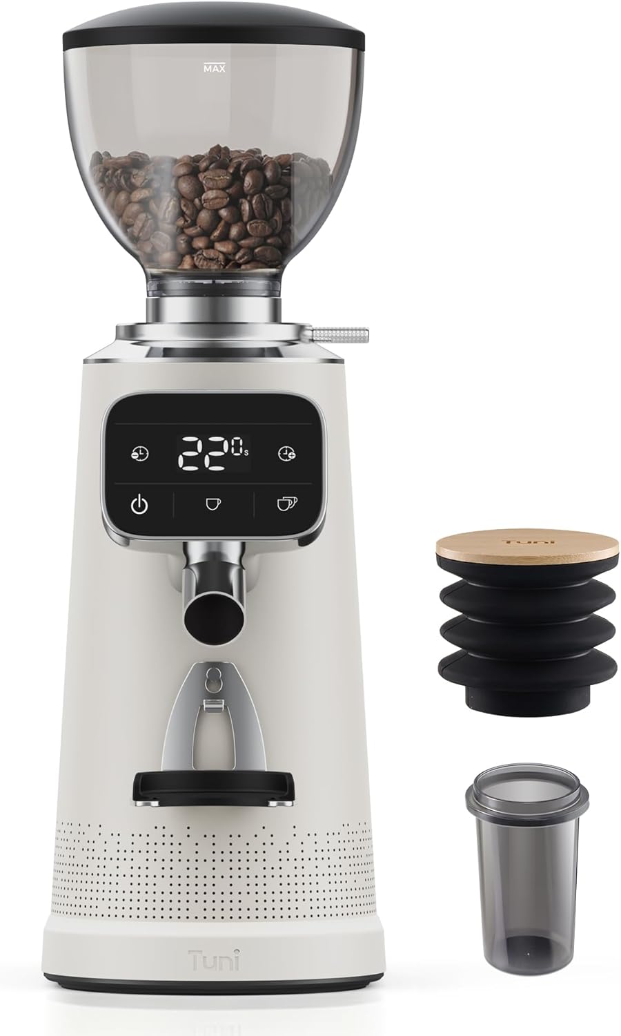 Molinillo café acero inox 100 ajustes pantalla tactil