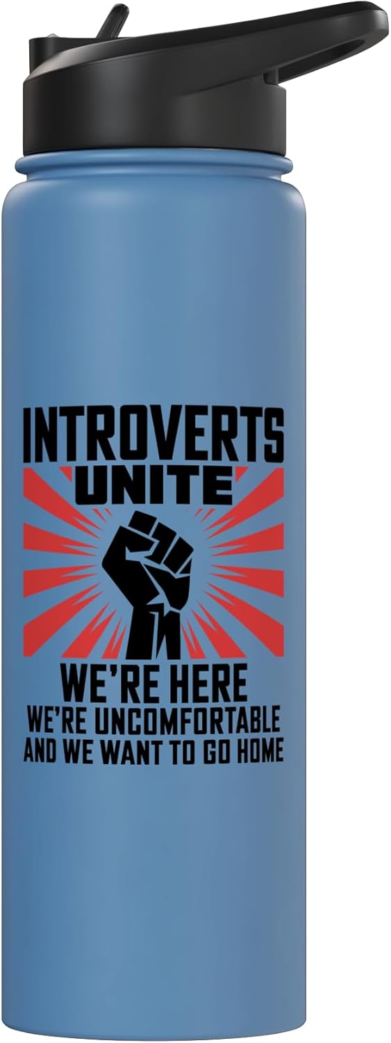 Bottella de agua aislada de acero inoxidable Introverts Unite