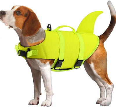 Chaleco salvavidas perro mediano Ripstop amarillo