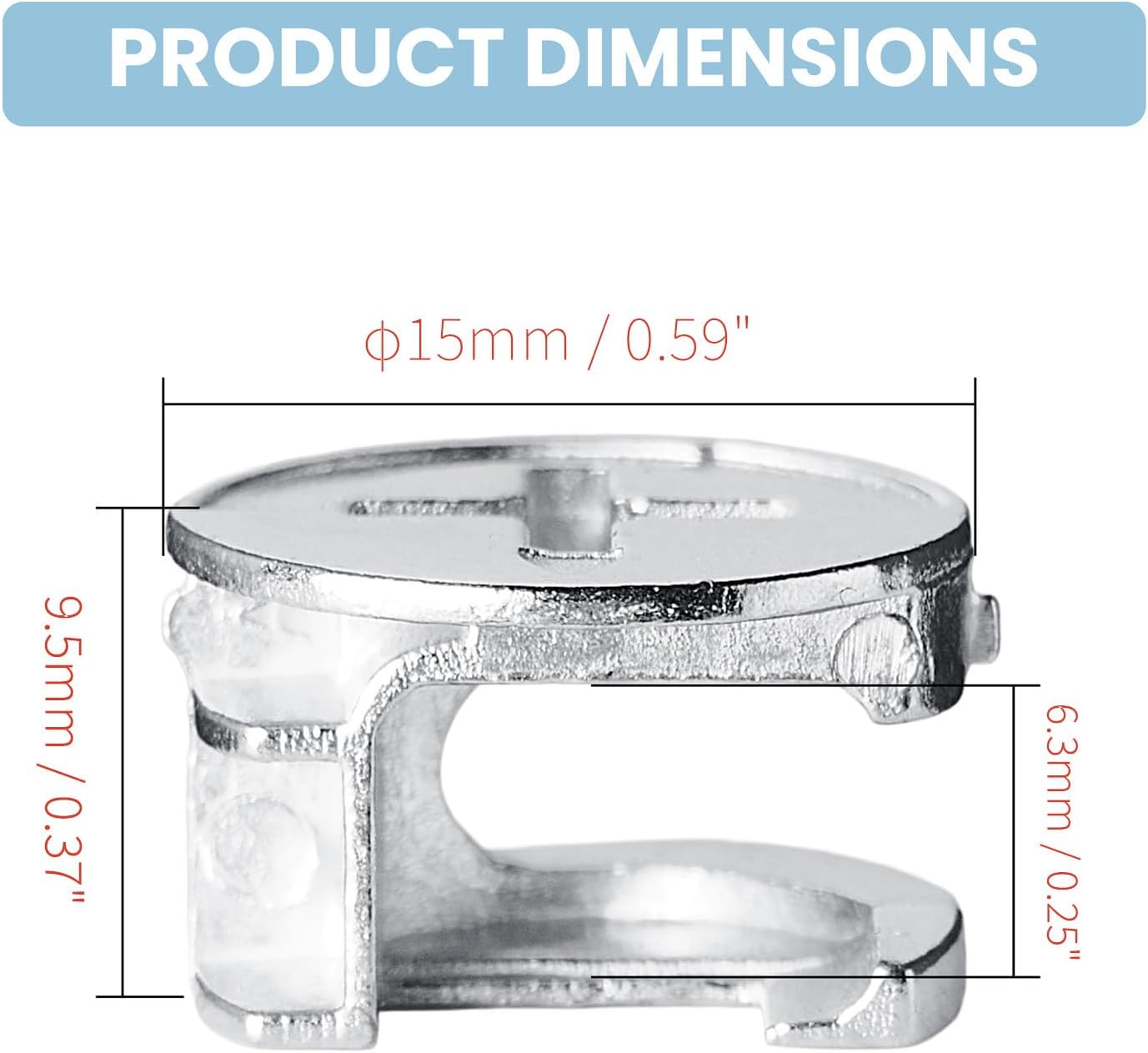Tuerca bloqueo leva para muebles 0.591x0.374pulg conector junta