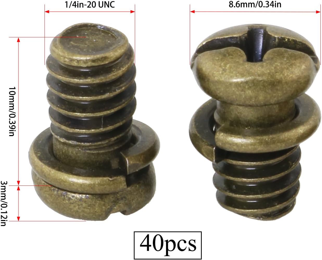 Repuesto tornillos 1/4x10 pulg acabado verde antiguo