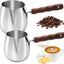 Paquete de 2 ollas de café turco con calentador de leche de acero inoxidable