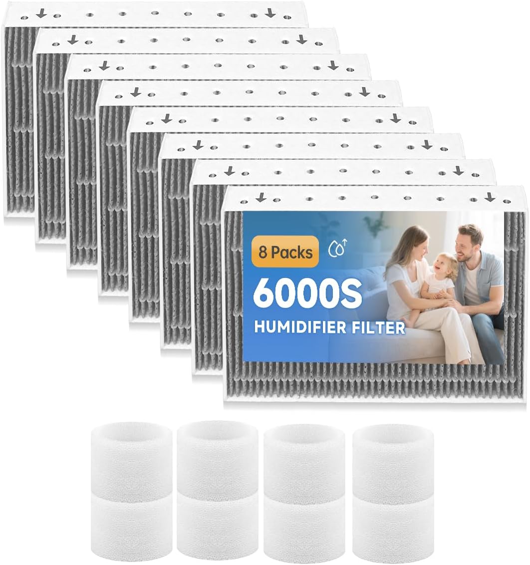 Filtros repuesto 6000S para humidificador LEVOIT 8 pzas gris
