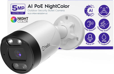 Cámara PoE IP exterior detección humana 98pulg