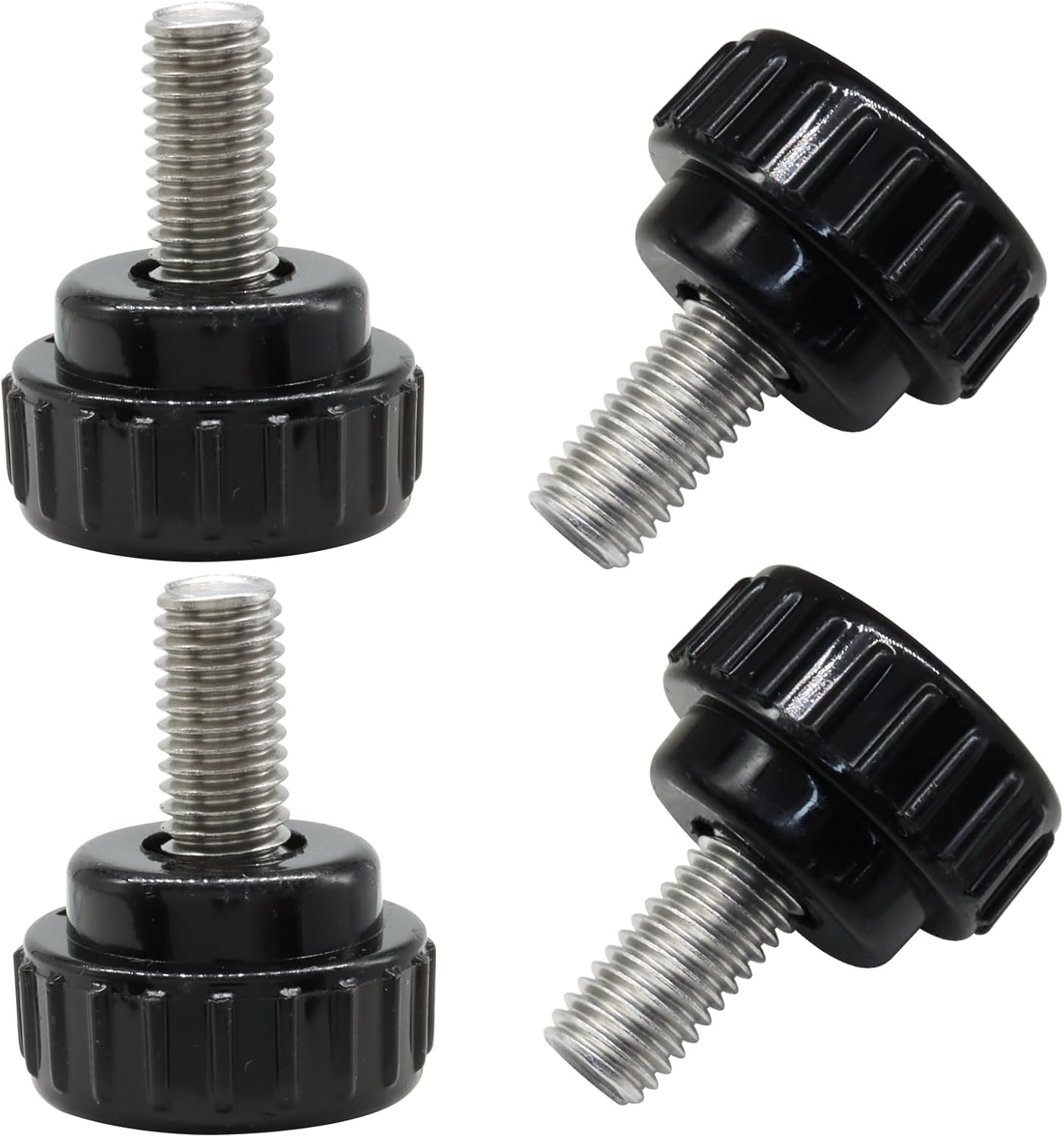 4 Pzas Tornillo de Palanca Acero Inox M8x16mm Negro