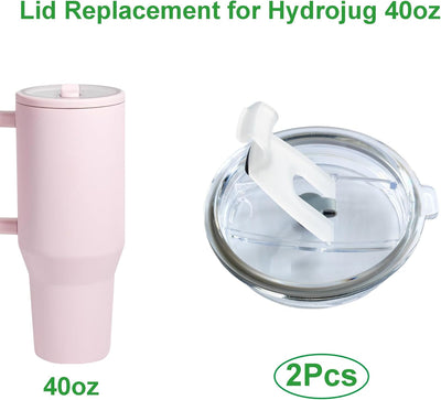 Tapa de vaso de 40 oz compatible con Hydrojug Traveler 2 piezas