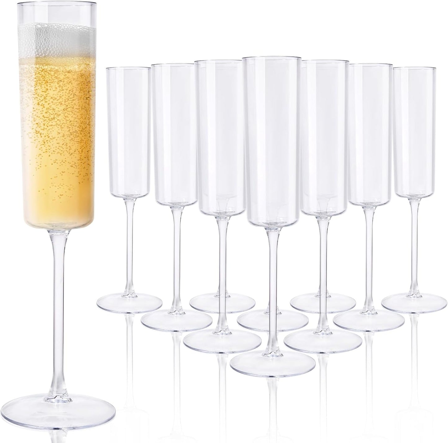 Pack 36+48 Copas Champán Plástico Fiestas Bodas Piscina