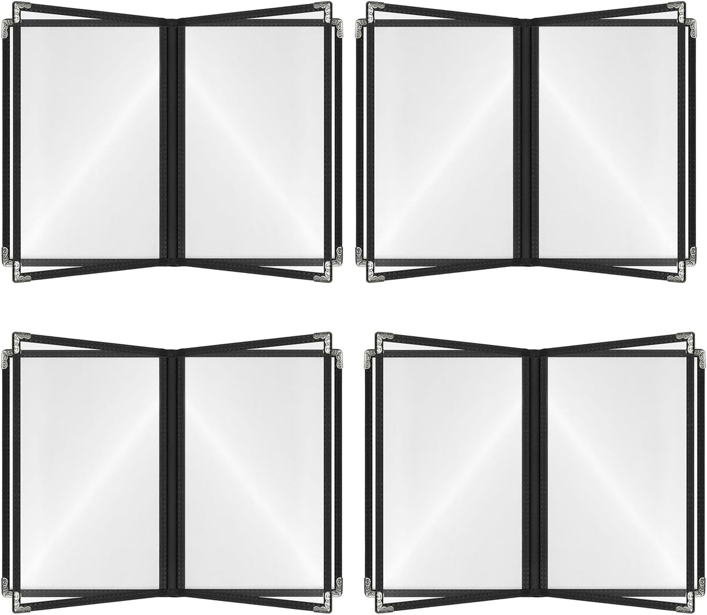 Fundas de menú 8.5x11 pulgadas impermeable con película cuerno plateado