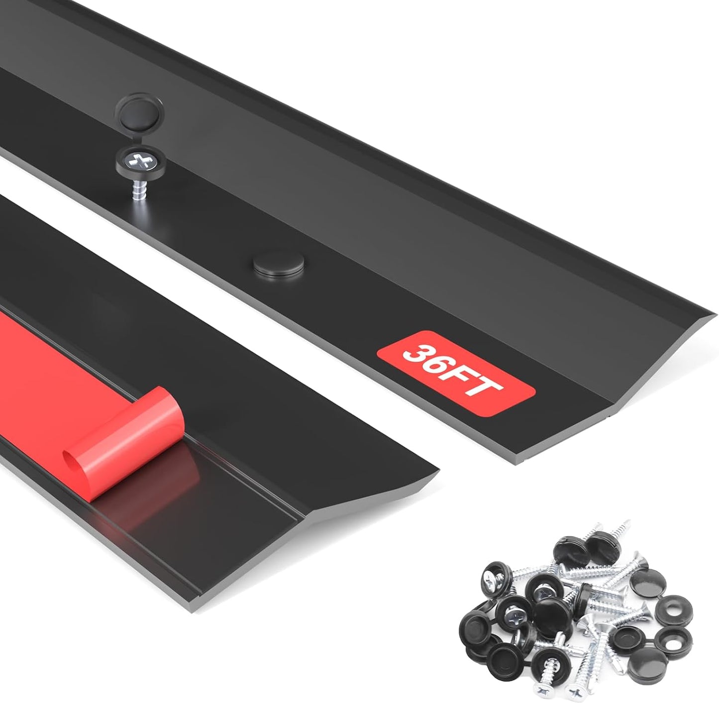 Kit burlete TPE autoadhesivo negro 36ft puerta garaje