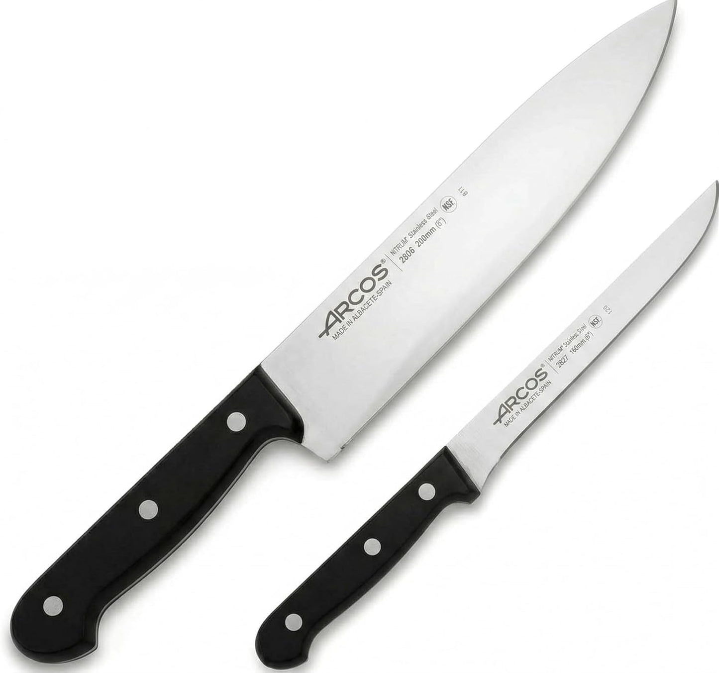 Set Cuchillos Acero Inox Profesional 8x6 Pulg