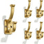 Set 5 Ganchos Bronce Champán para Baño y Puerta