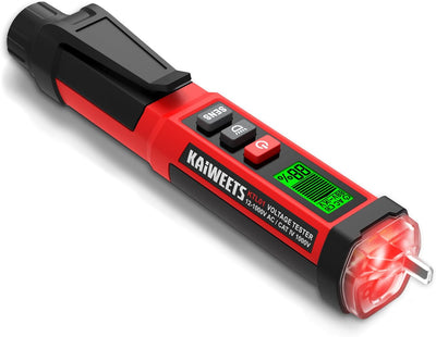Probador voltaje sin contacto CA doble rango 12V-1000V LCD CAT IV