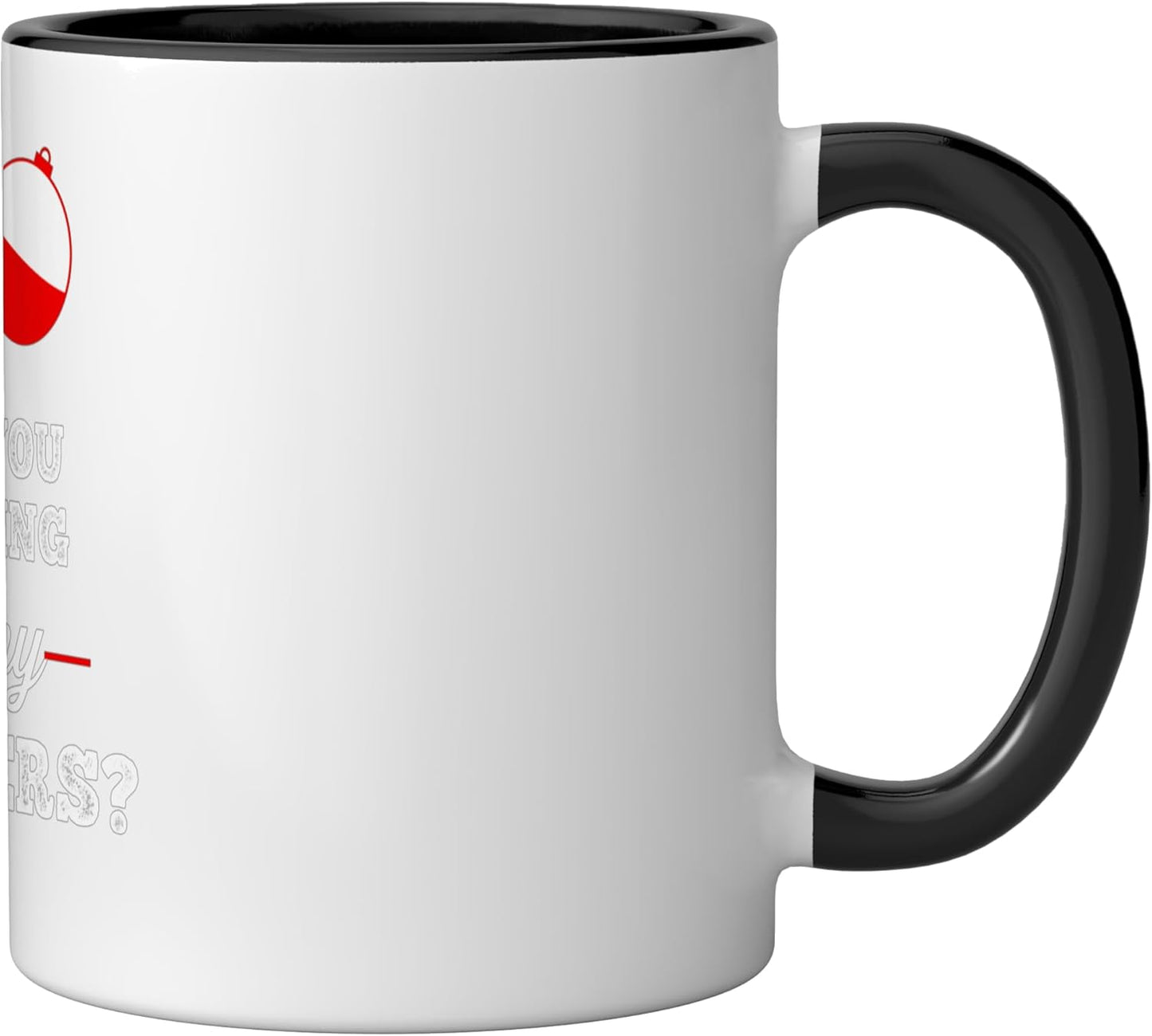 Taza de cerámica para adultos divertida y sarcástica con soportes para carrete de pesca