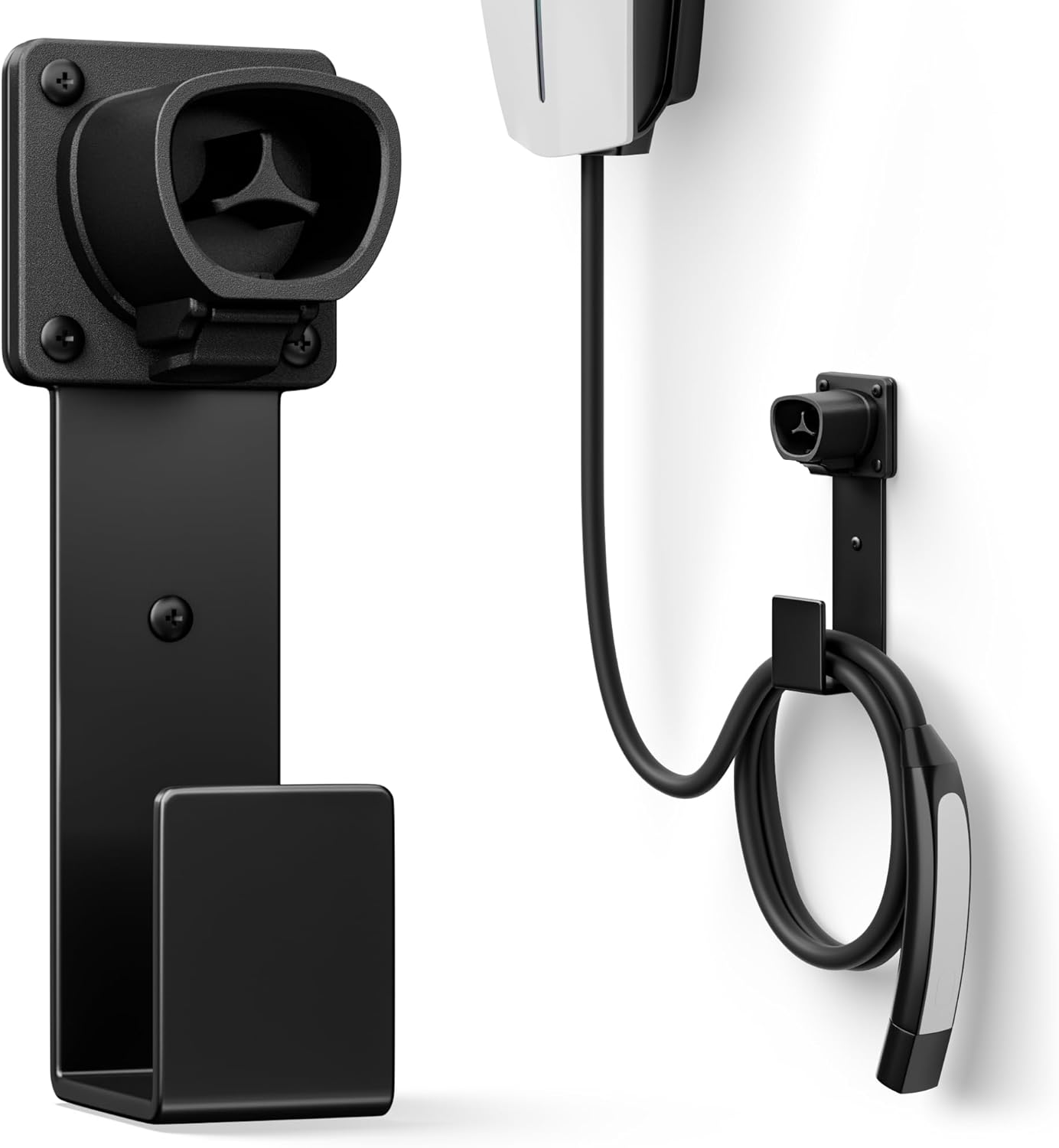 Soporte cargador EV conector Tesla pared