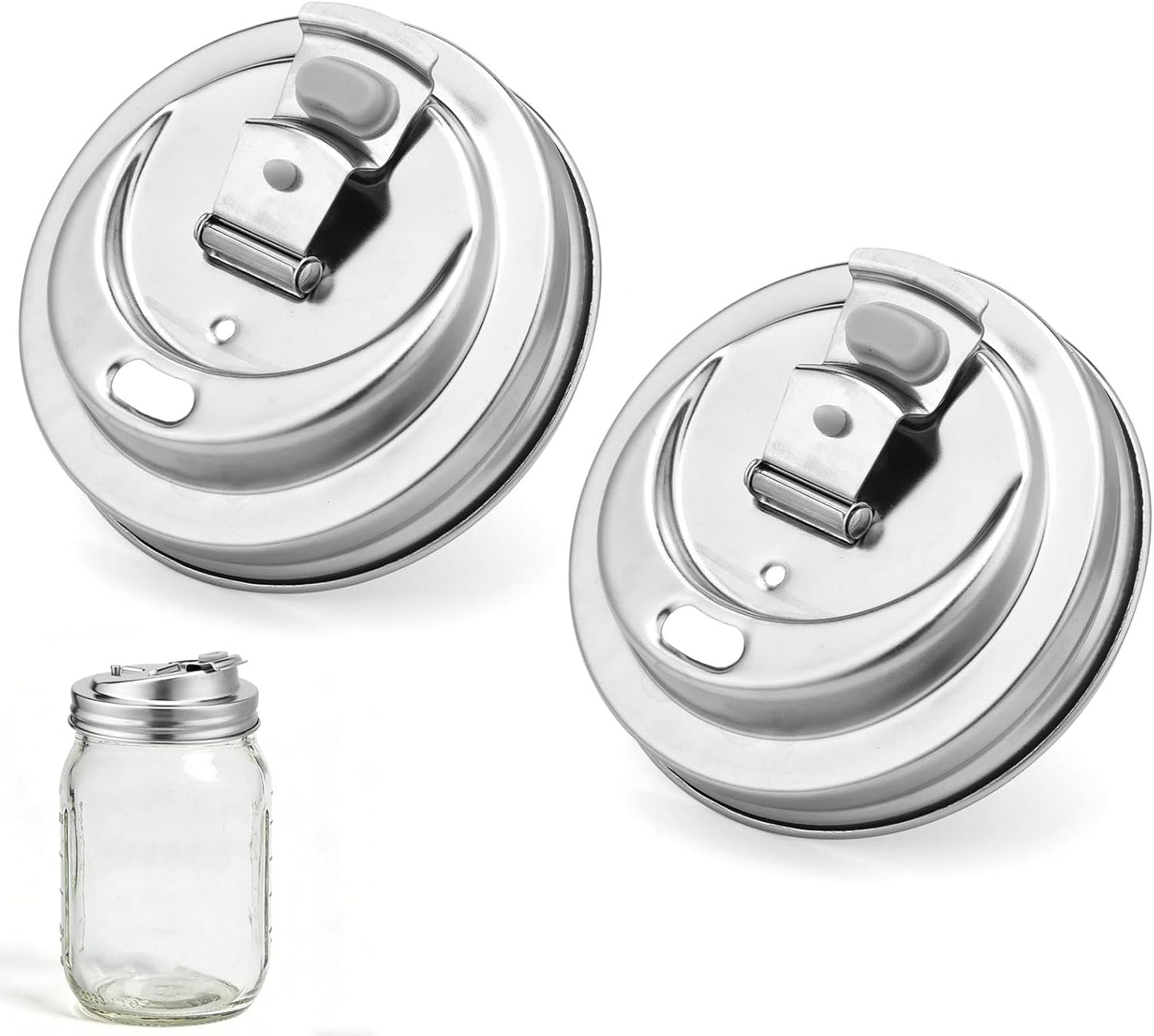Tapas para beber de acero inoxidable boca ancha reutilizable a prueba de fugas