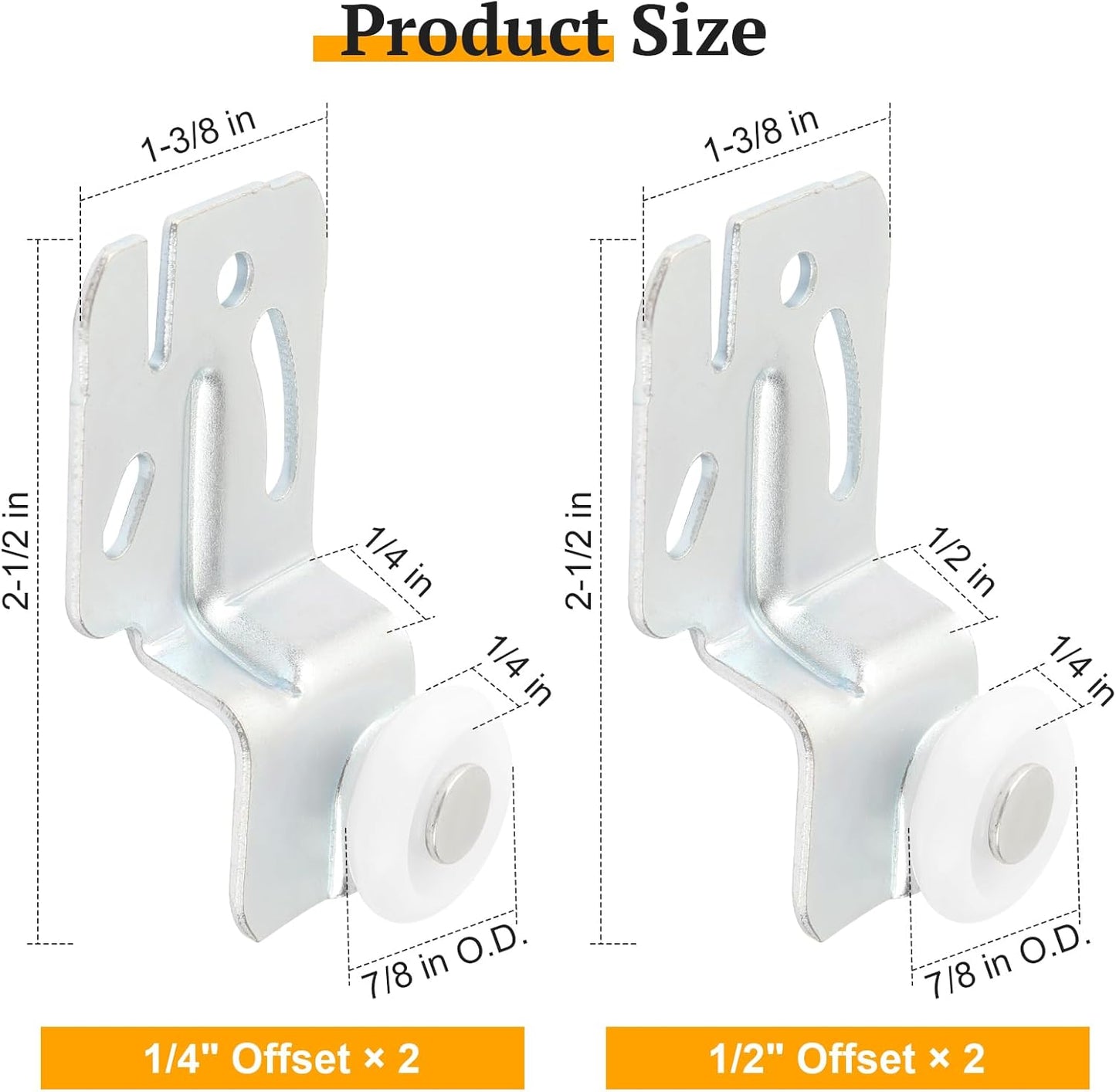 Kit 4 Rodillos Puerta Corrediza Cocina Silencioso