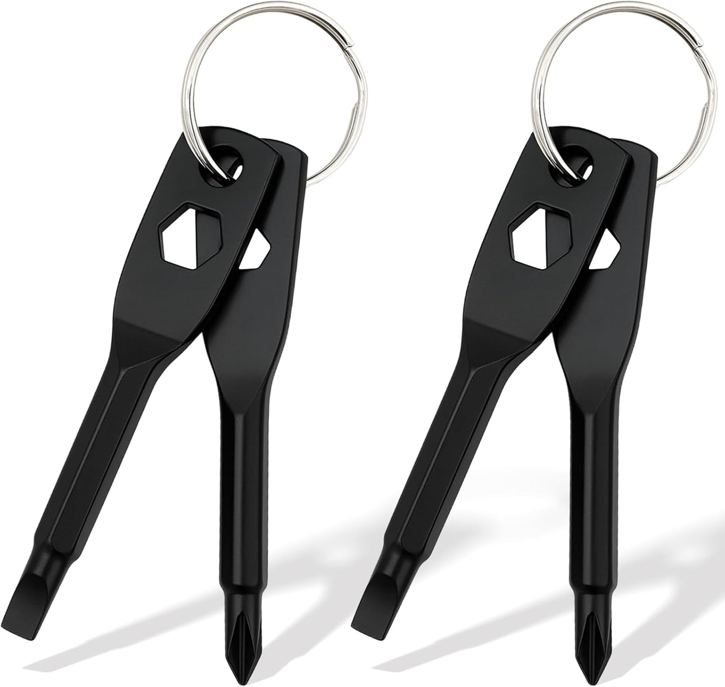 Set 2 Mini Destornilladores Llavero 4en1 Regalo Práctico