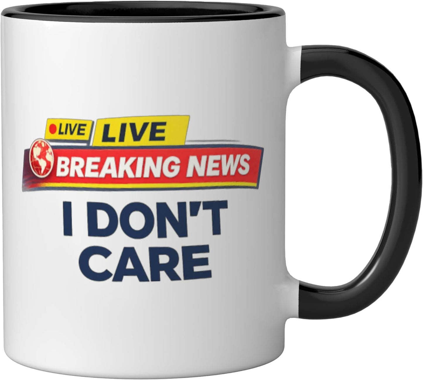 Taza de cerámica Sarcastic Design para hombre y mujer en negro y blanco
