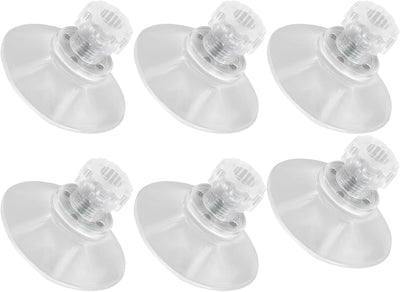 Pack 12 ventosas PVC transparente 1.18pulg adhesivo extrafuerte