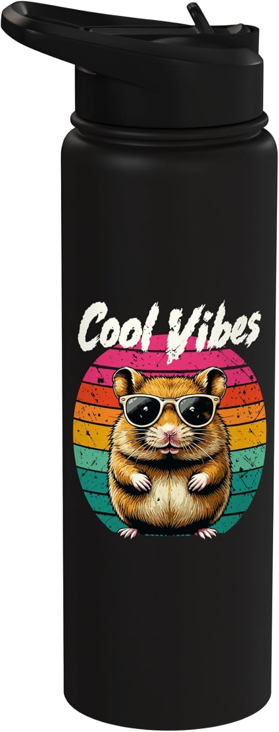 Botella térmica acero inox para hámster estilo retro