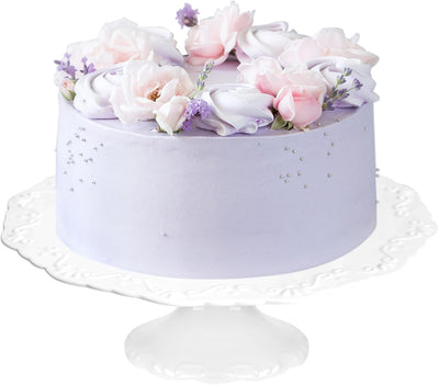 Soporte de pastel de 10 pulgadas para pasteles de 8 pulgadas, soporte de porcelana para tartas de boda y fiestas