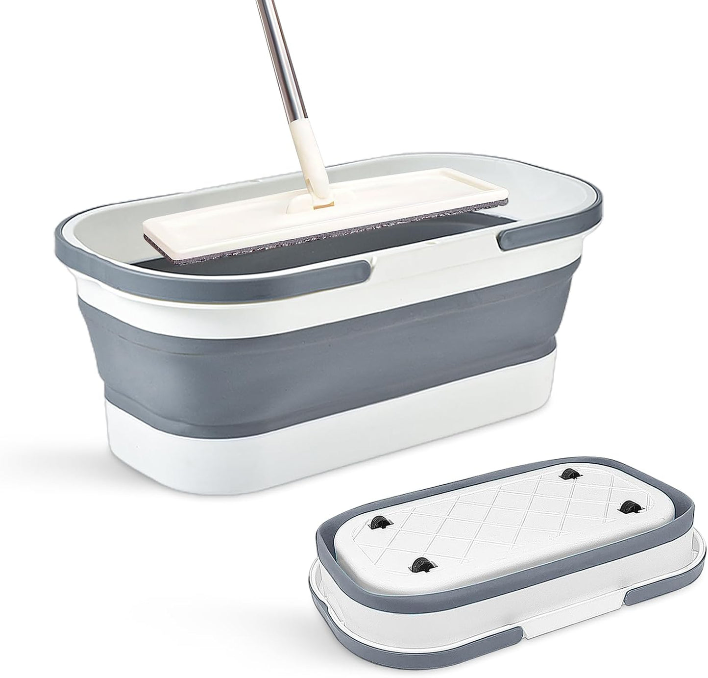 Cubo plegable con ruedas 14L para limpieza hogar camping RV