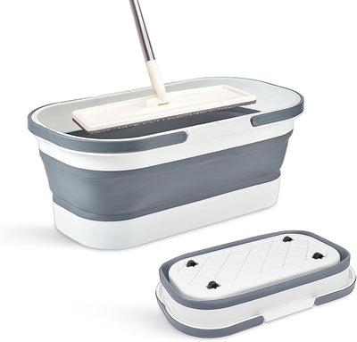 Cubo plegable con ruedas 14L para limpieza hogar camping RV