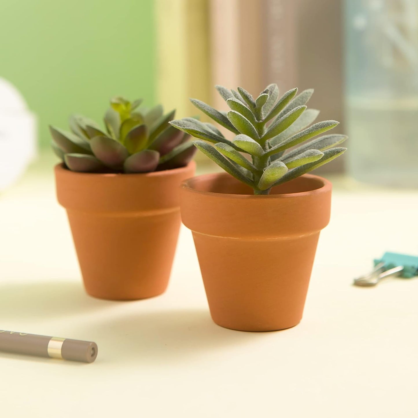 9 Macetas Terracota 2.1pulg para Cactus Flores