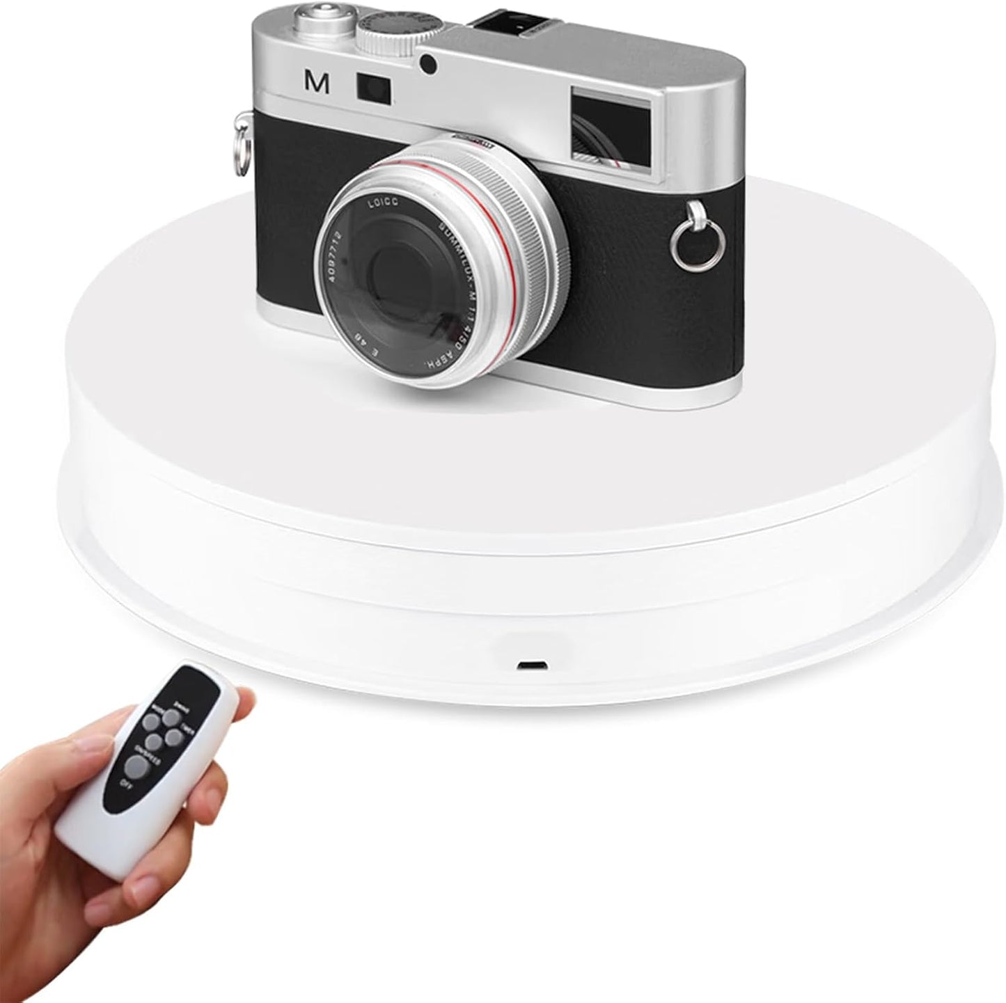 Soporte giratorio eléctrico 11.2pulg para fotografía 44lb blanco