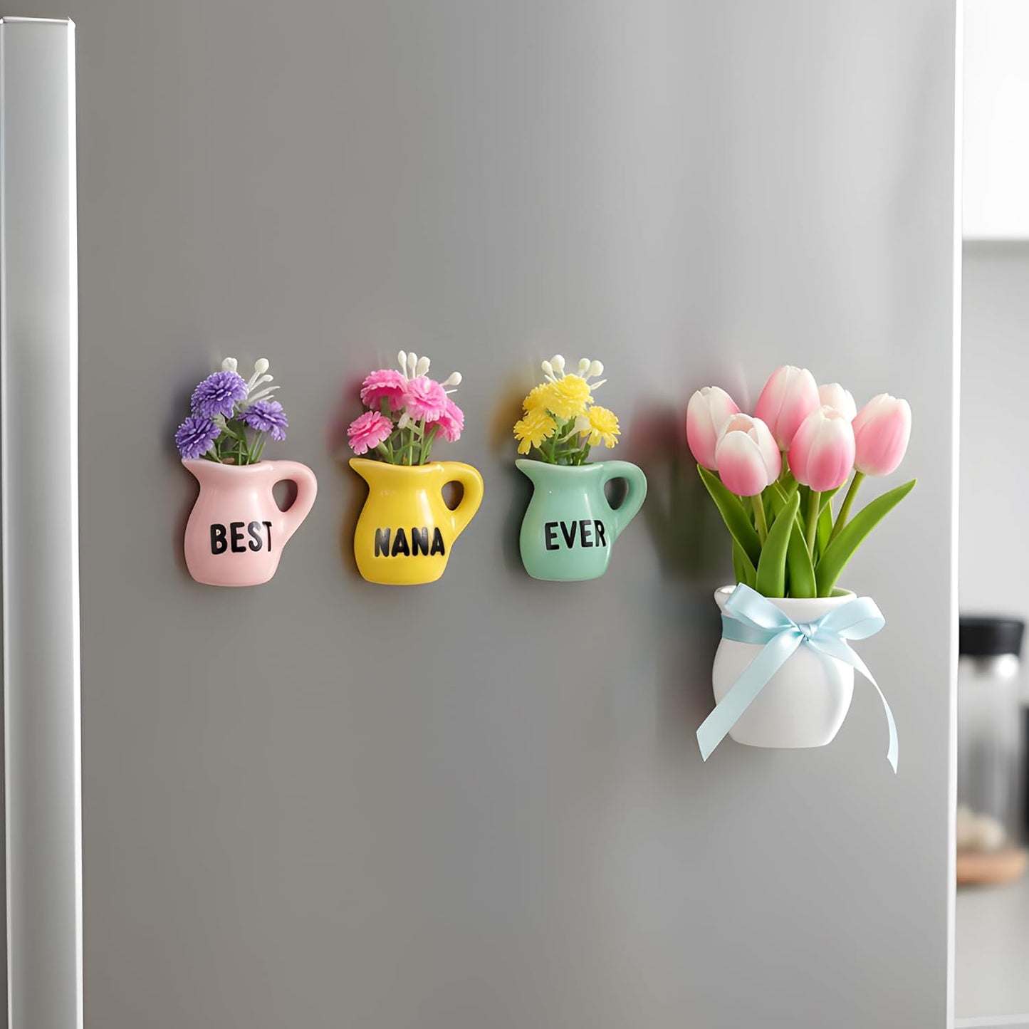Imanes florales para nevera regalo para abuela