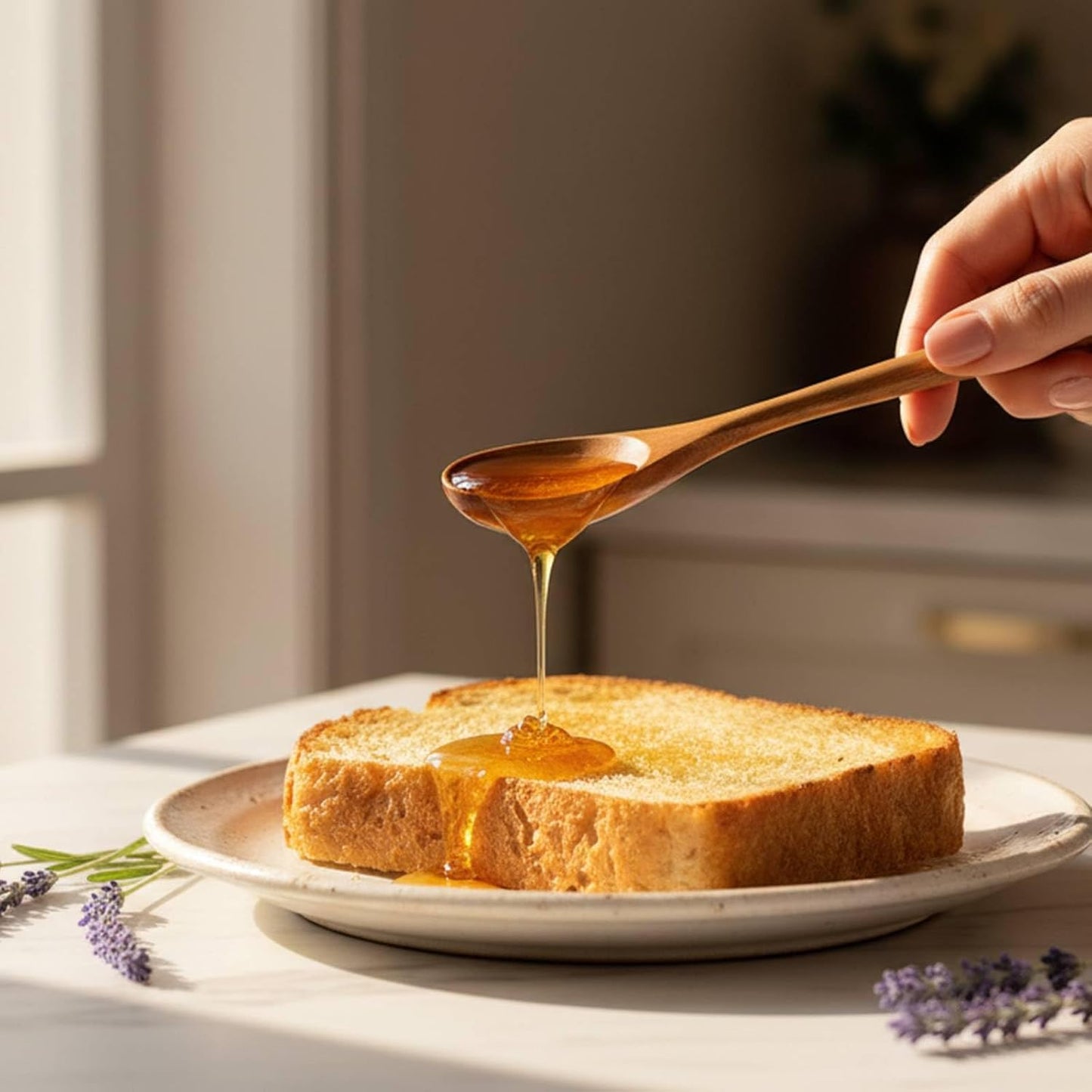 Juego de 4 cucharas de madera para mezclar y comer