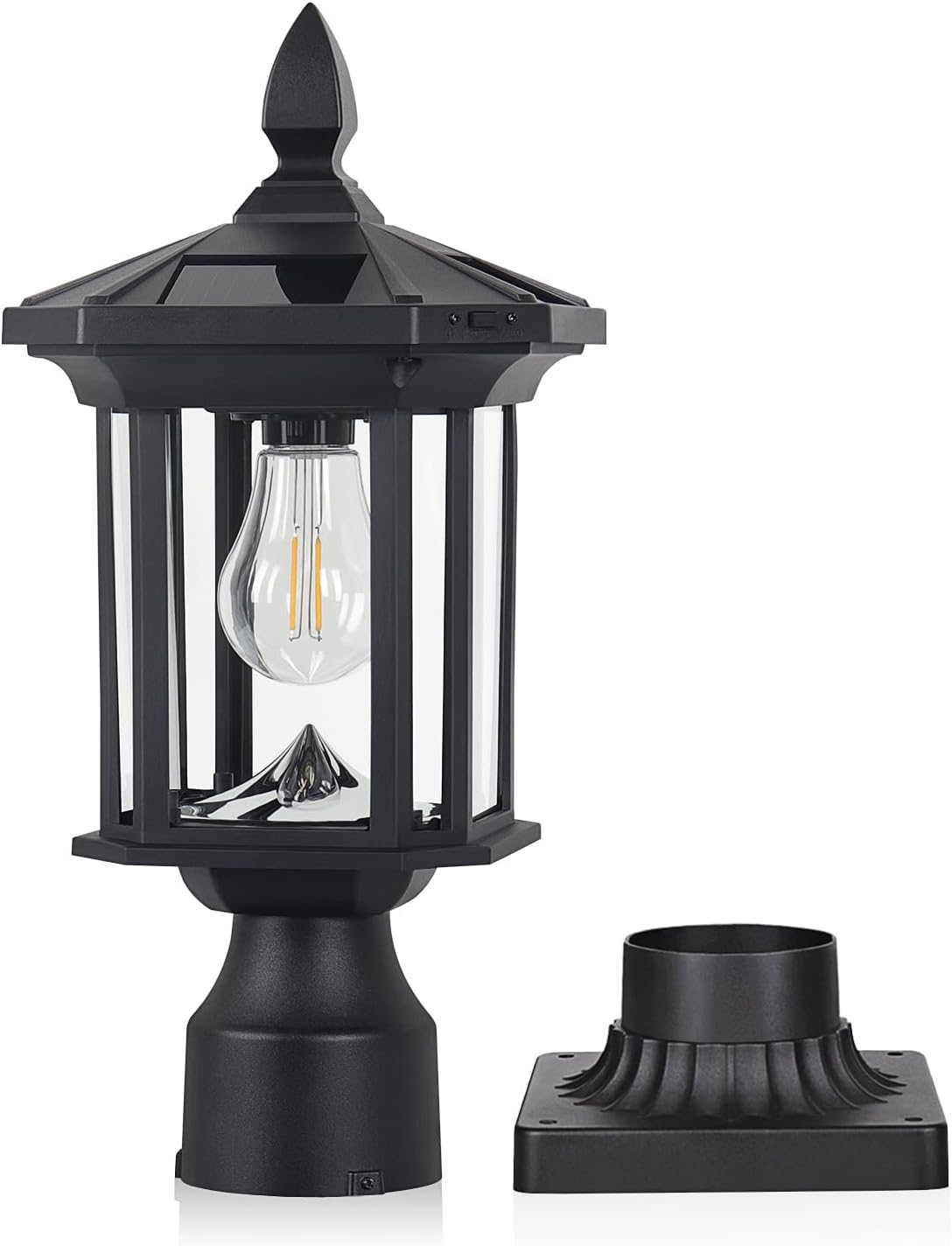 Luz solar LED impermeable para poste madera 6x6 pulg