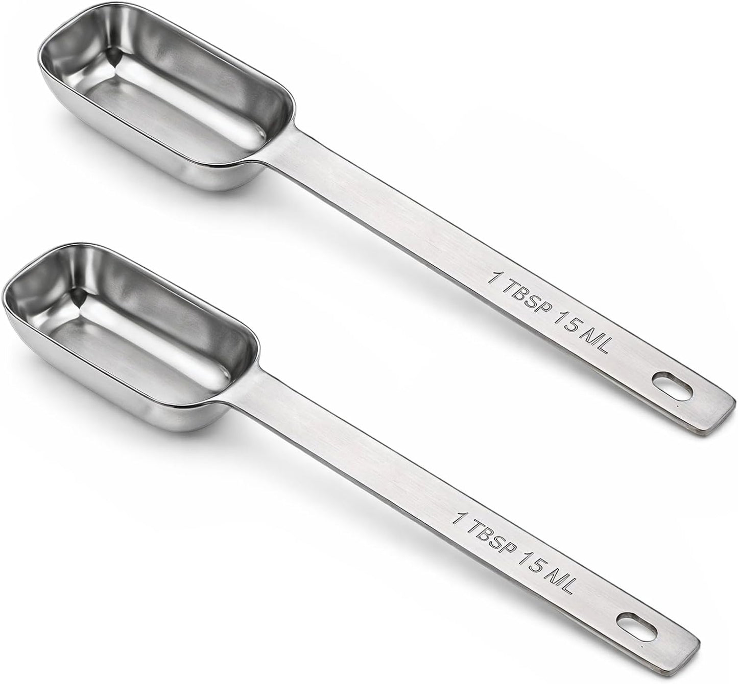 2 Cucharaditas Acero Inox Rectangulares para Especias