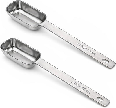 2 Cucharaditas Acero Inox Rectangulares para Especias