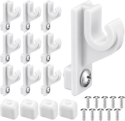 Clips poste ajustables plástico blanco para estantería ventilada