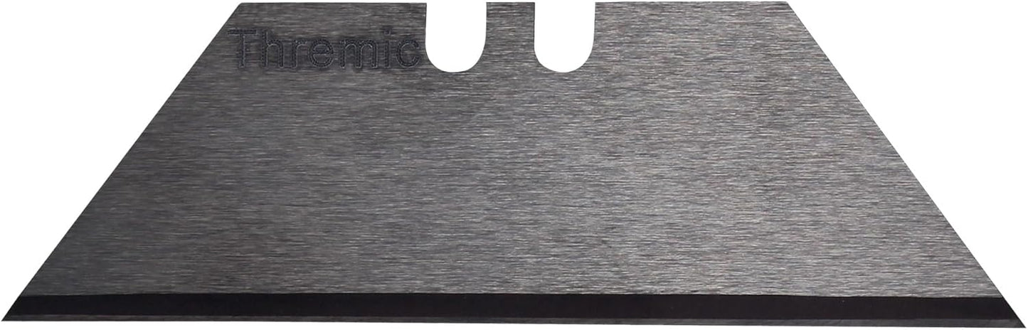 5 Pzas Cuchillas Cerámica Negra Borde Recto Repuesto