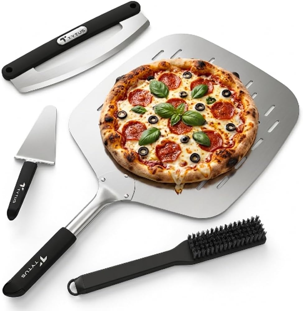 Juego herramientas horno pizza 4 pzas pelado balancín