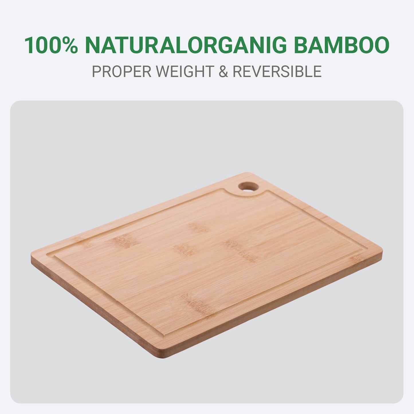Tablas de cortar de madera para cocina de bambú resistente 11 x 7.87