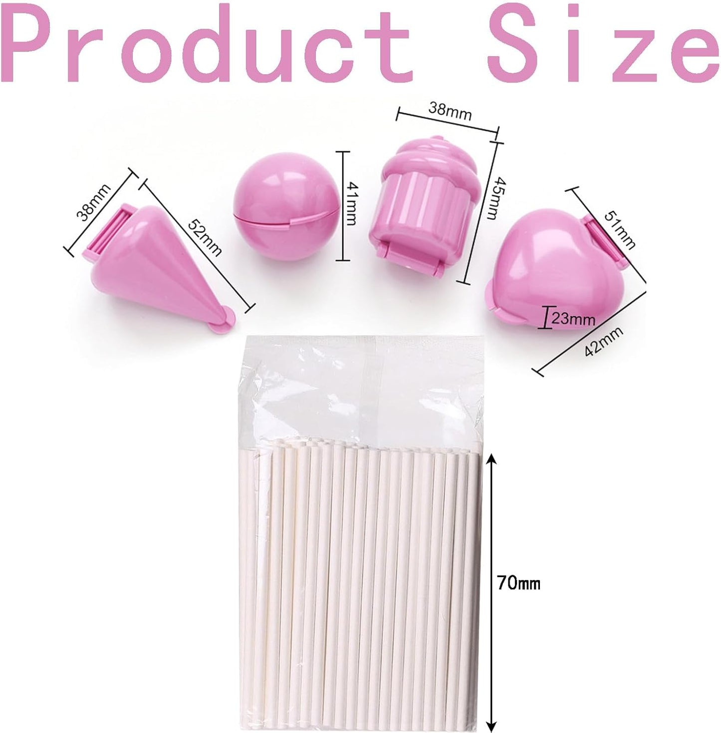 Juego de moldes para tartas reutilizables con 100 palitos de papel