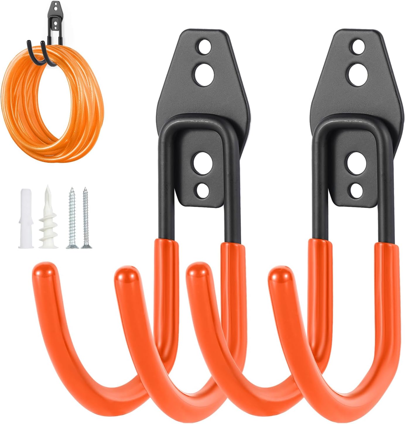 Colgador manguera metal pared set 2 resistente