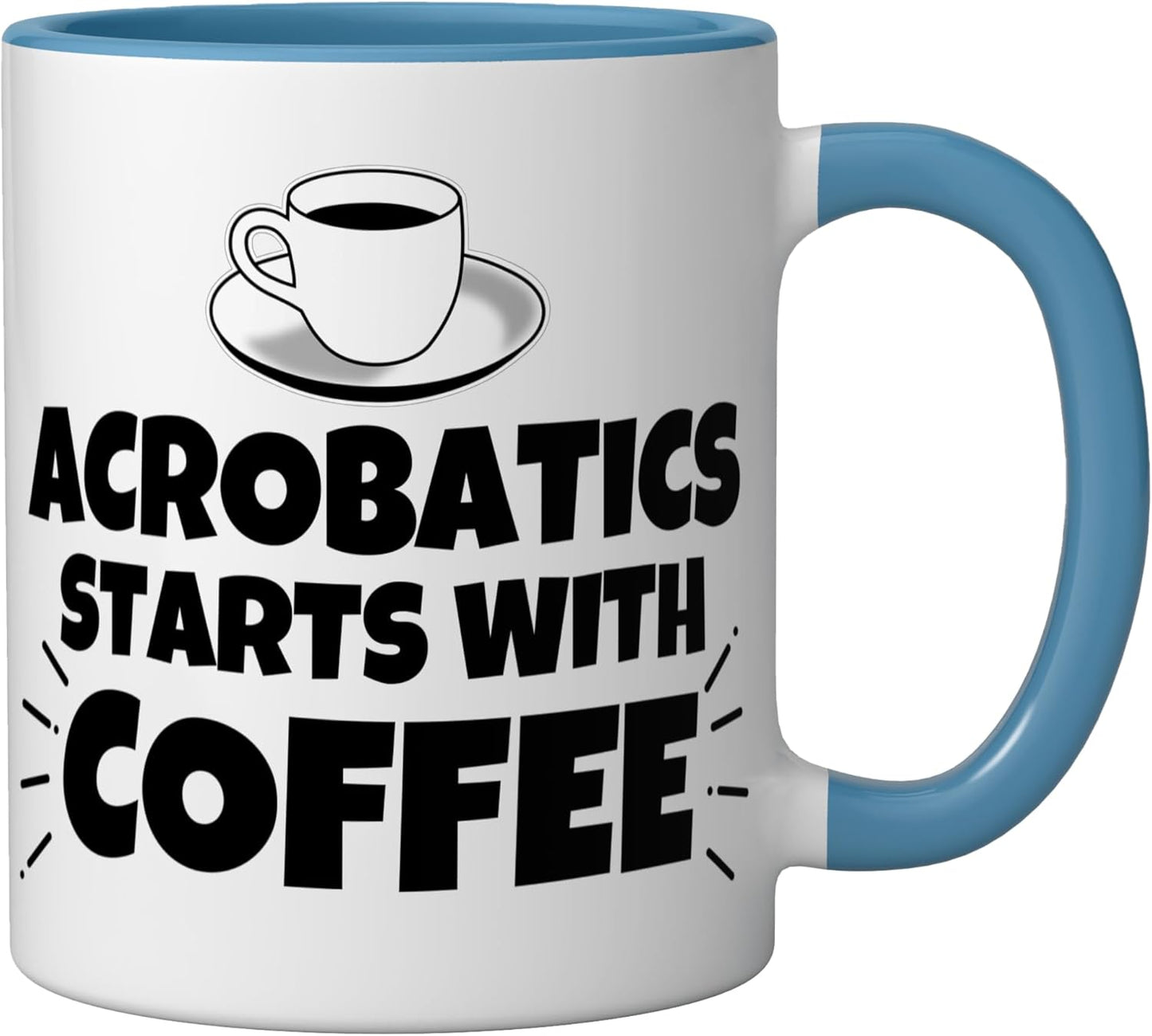 Taza de cerámica Acrobatics azul/blanco