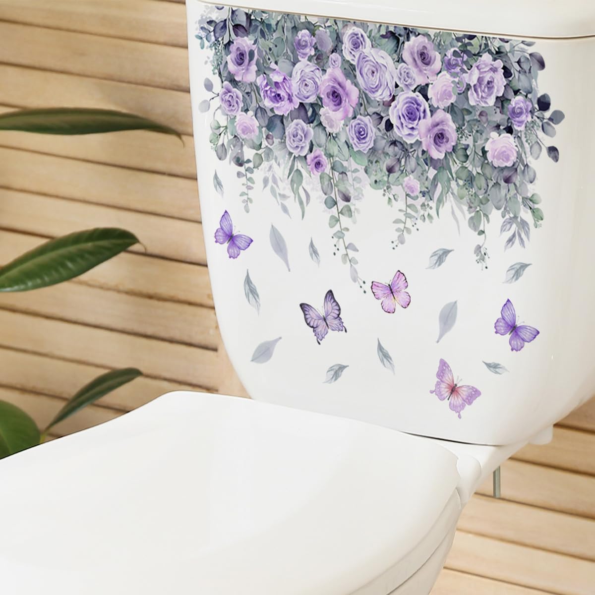 Adhesivo floral para inodoro 3.5x3.5 pulg