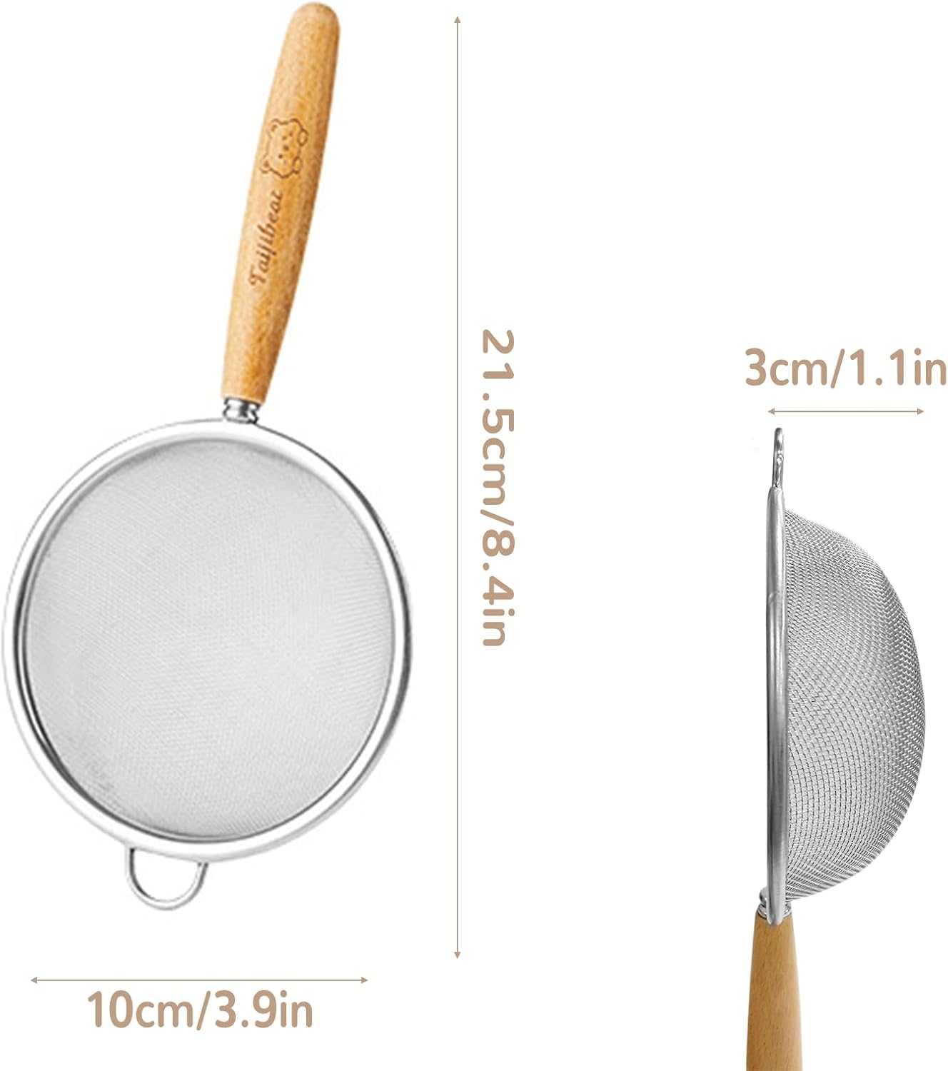 Colador acero inox malla 40 para pasta jugo claras huevo