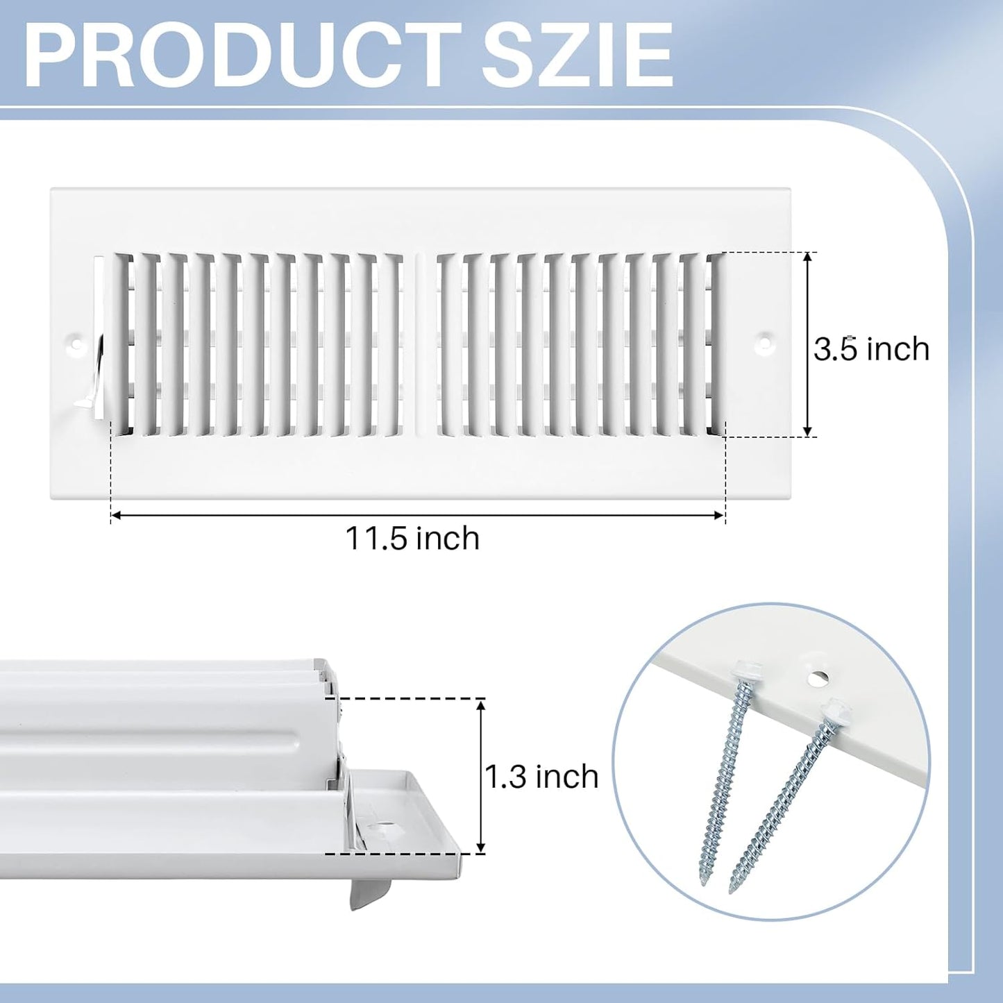 6 Pzas Cubierta Ventilación Techo 12x4pulg Acero