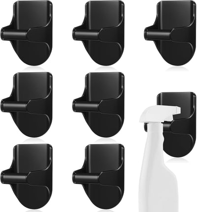 8 Ganchos Adhesivos para Botellas Aerosol Organizador Negro