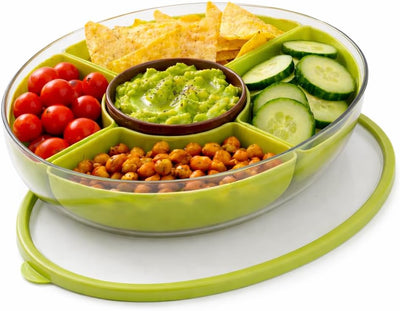 Recipiente para aperitivos en forma de aguacate con tapa de silicona sin BPA